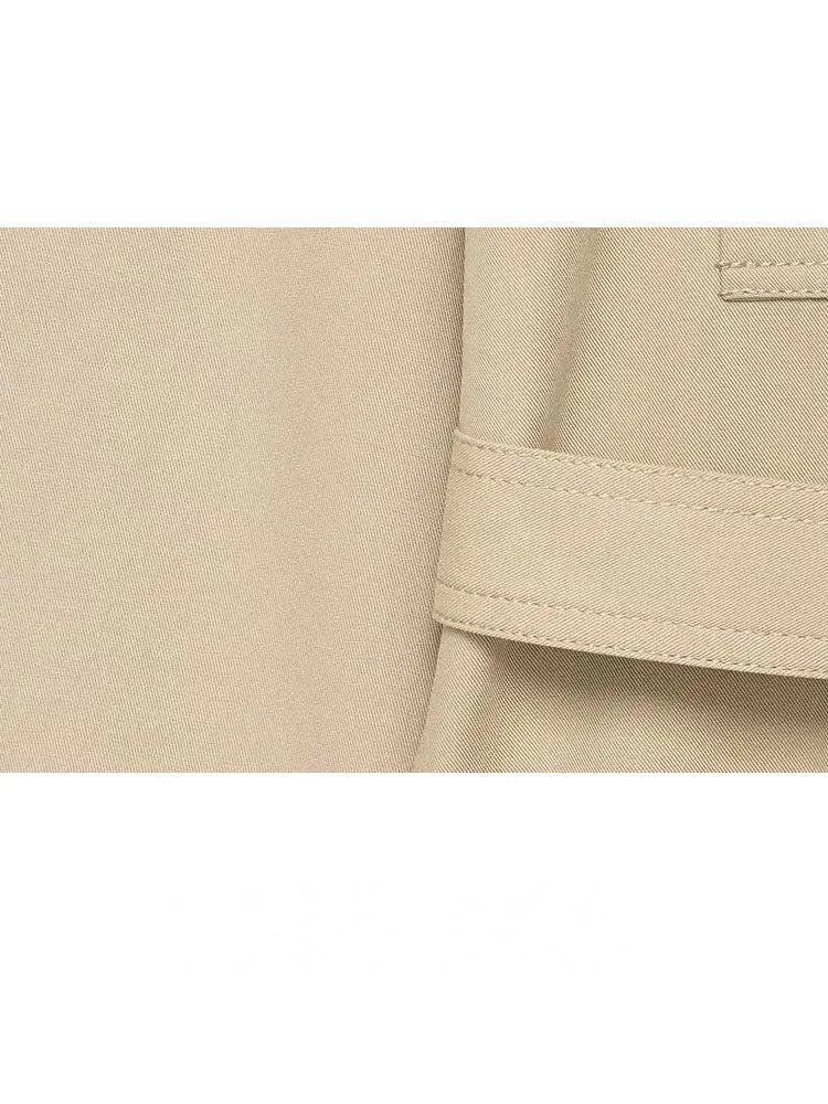 HH Women Fashion Summer Suits Solid Turn-Down Collar Long Sleeves Lace-Up Single-Breasted Jackets+High Waist Zipper Shorts