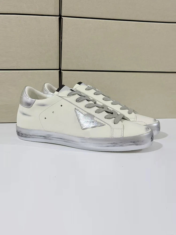 Spring Summer Fashion Party Casual Low-top Shiny Shoelaces Shoes Women's Sequins Round Toe Patchwork Flat Bottom Sports Shoes