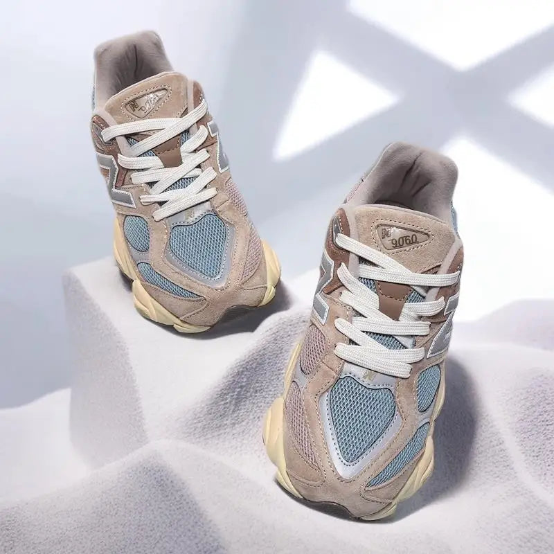 2025 Spring Clunky Sneaker Dad Shoes Lace up  Couple Running Shoes Mesh Breathable Casual Anti slip Sports Shoes Soft sole shoes