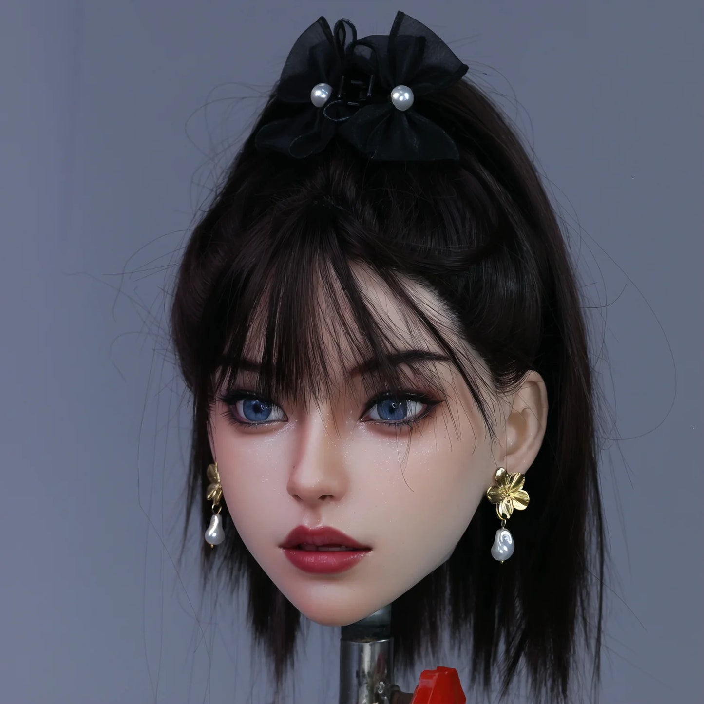 Full silicone head model, open design, special mouth channel, adult male toy, with hair and eyebrow transplantation technology,