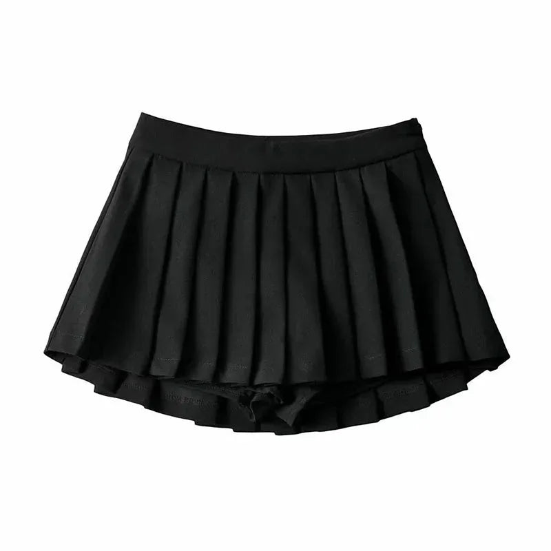 Spice girl pleated skirt female pure color small short skirt summer new Korean version JK college wind high waist mini skirt
