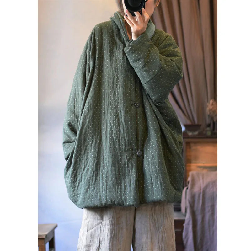 Johnature 2025 Winter Woman New Original Washing Single Breasted Cotton Clothing Long Sleeves Vintage Casual Cotton Clothing