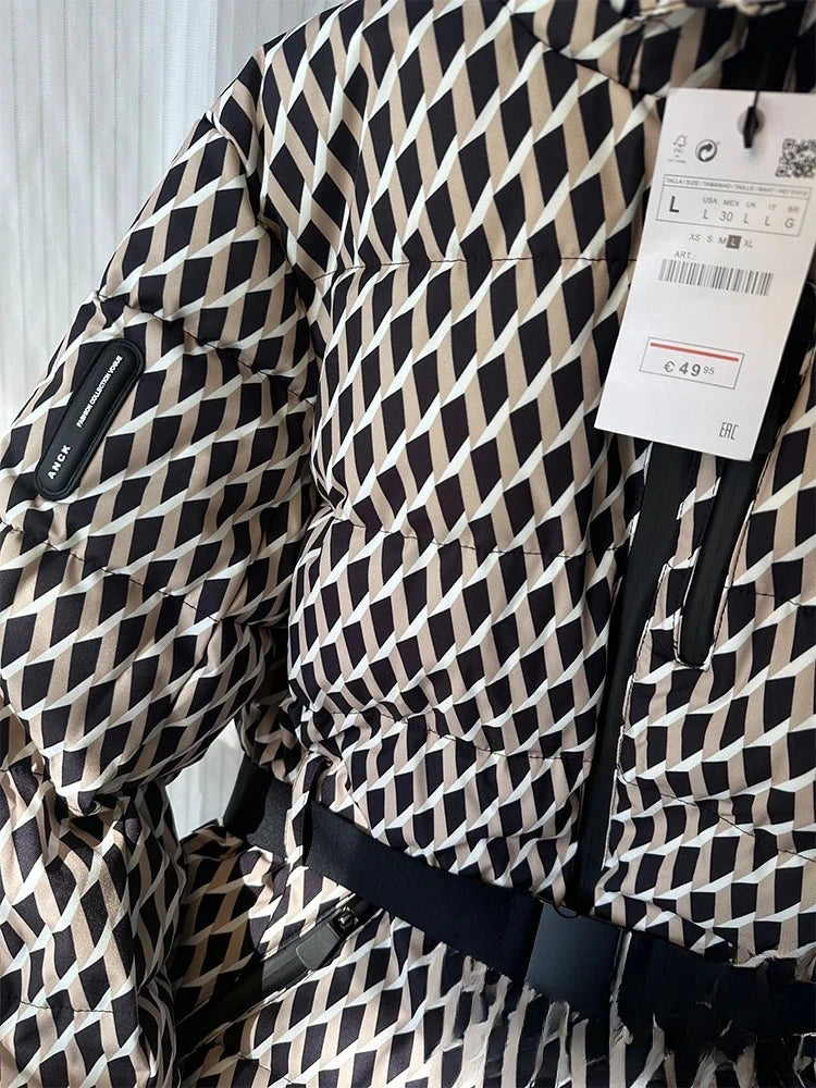 KONDALA Vintage Solid Women Oversized Jackets Zipper Sashes Hooded Pockets Thick Coats Fashion 2025 Autumn Winter Holiday Coats