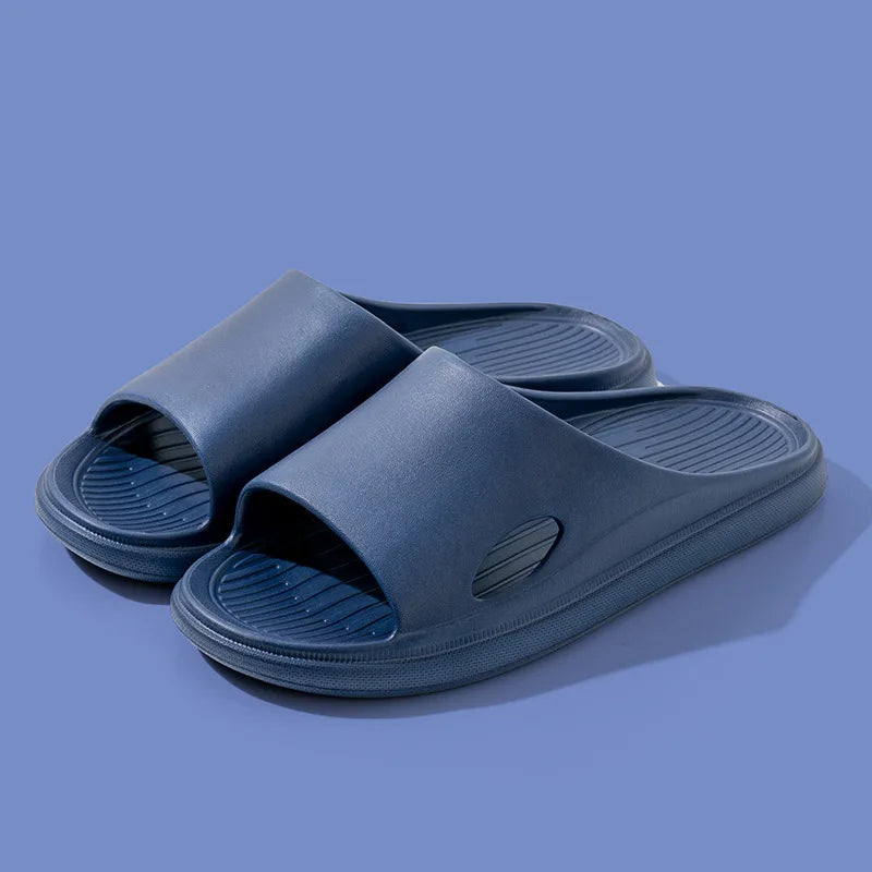 Indoor Home Slippers Thick Bottom Summer Men Women Four Seasons Anti-Slip Indoor Comfortable EVA Ladies Slip-On Sandals