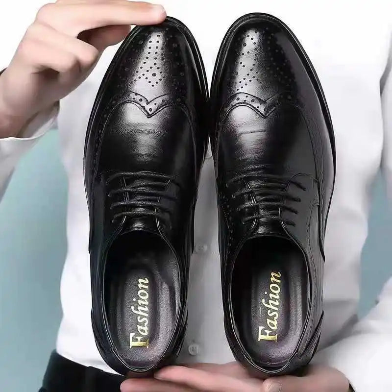Handcrafted Men Oxford Shoes Business Dress Shoes New Classic Leather Shoes Party Wedding Shoe High Quality Lace-up Formal Shoe