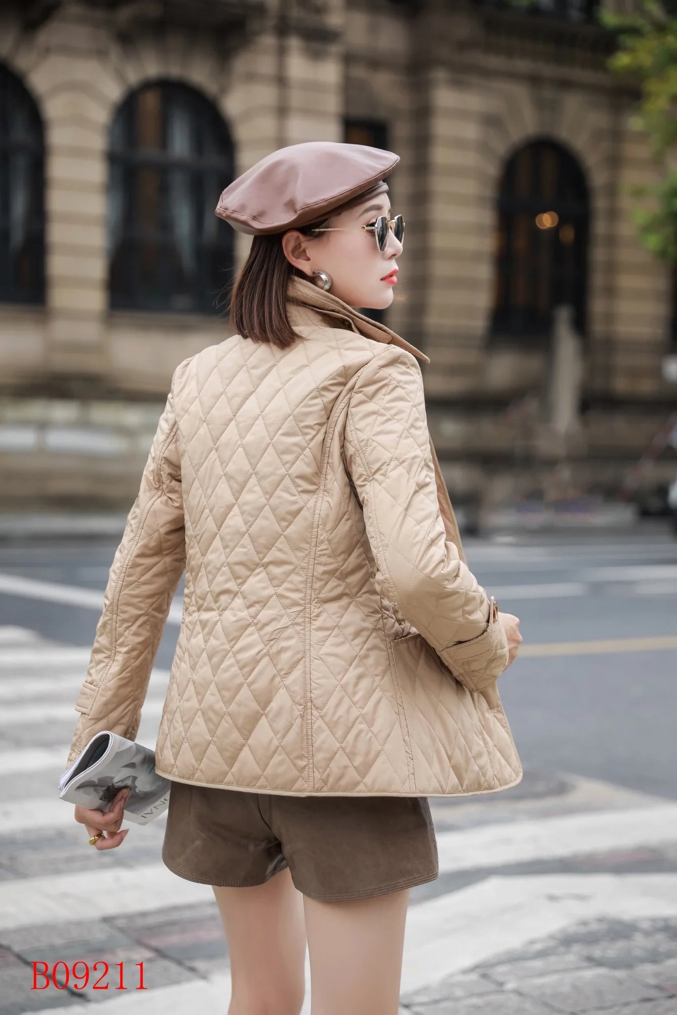 Luxury Quality Solid Color Cotton Long Sleeves Winter Thin Coats Jacket For Women