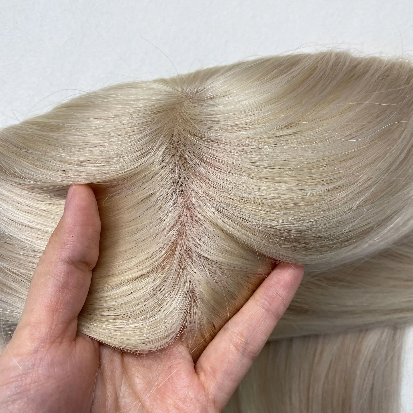 MONO Lace Toppers 6*6 inch Size European Raw Hair Women Toupee Invisible Free Part Hair Toppers Hair Extension